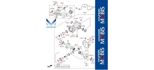 50-501 rear differential hyundai santa fe dm 2012-15